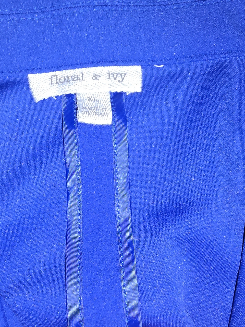 Women's Royal Blue Open-Front Blazer Jacket - Picture 5 of 5